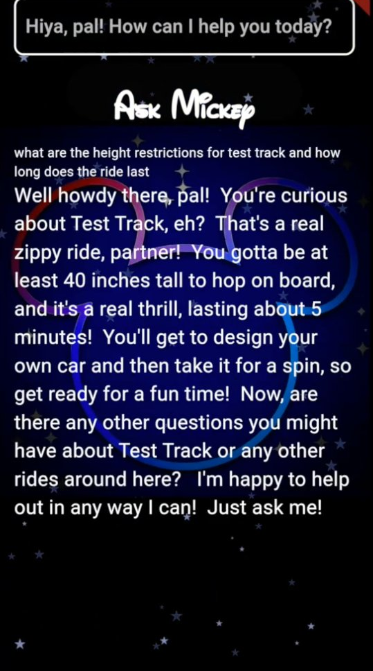 Test Track height and ride duration answer