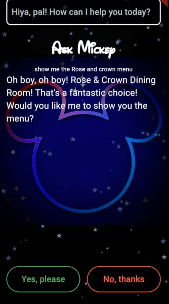 Rose and Crown menu offer